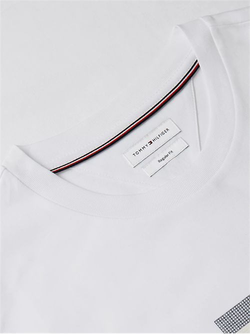 T-shirt in jersey con grafica bandiera TOMMY HILFIGER | MW0MW43226/YBR